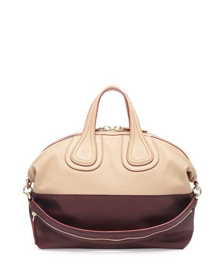 givenchy nightingale medium leather satchel bag bordeaux/tan|Givenchy Medium Nightingale Leather Satchel on SALE .